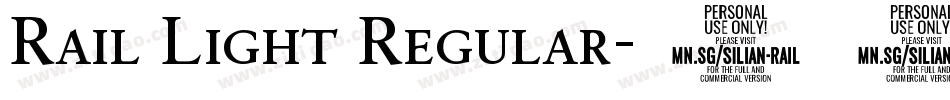 Rail Light Regular字体转换